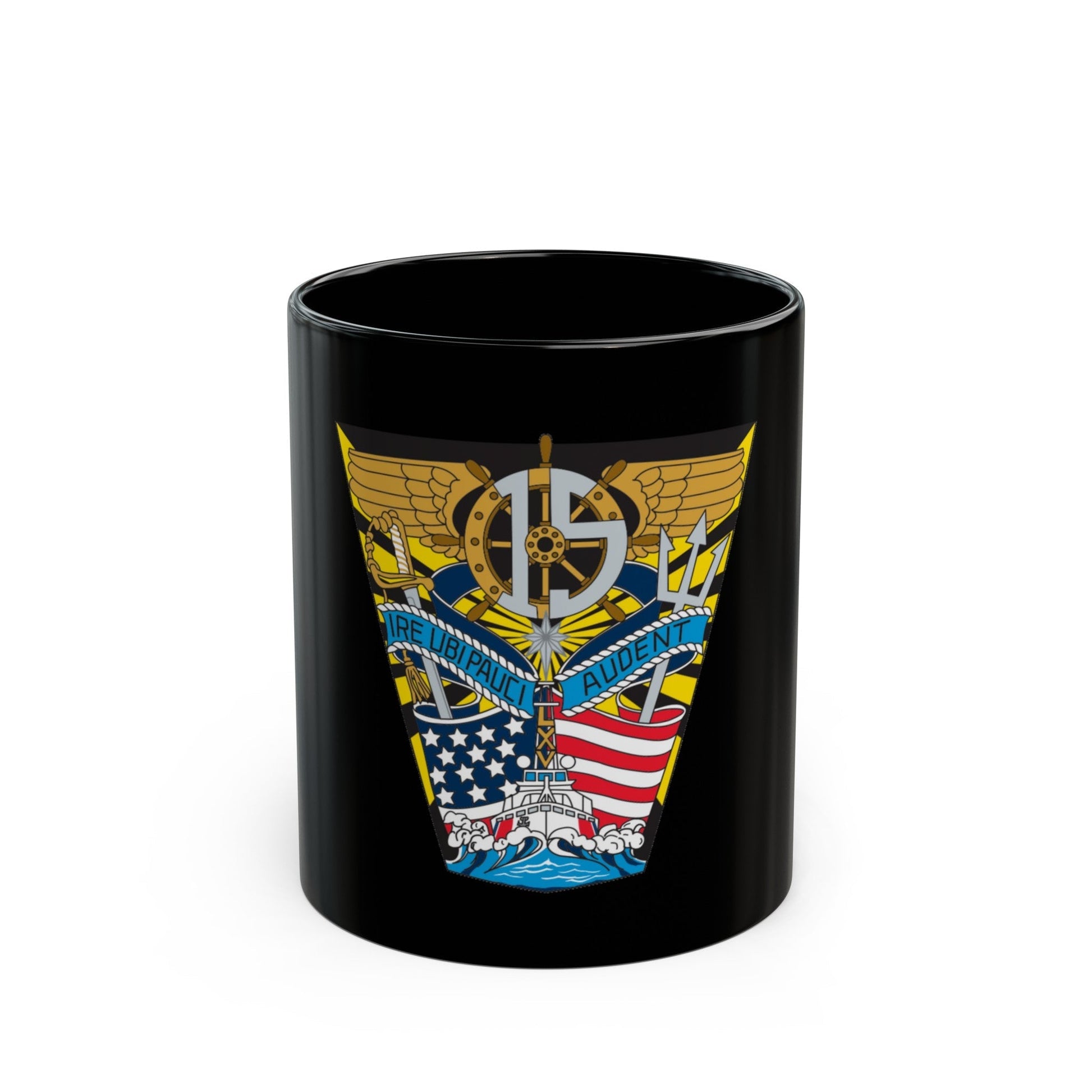 USCG Academy Audet (U.S. Coast Guard) Black Coffee Mug-11oz-The Sticker Space