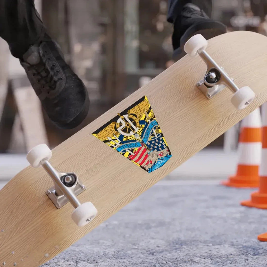 USCG Academy Audet (U.S. Coast Guard) REVERSE PRINT Transparent Die-Cut STICKER - The Sticker Space