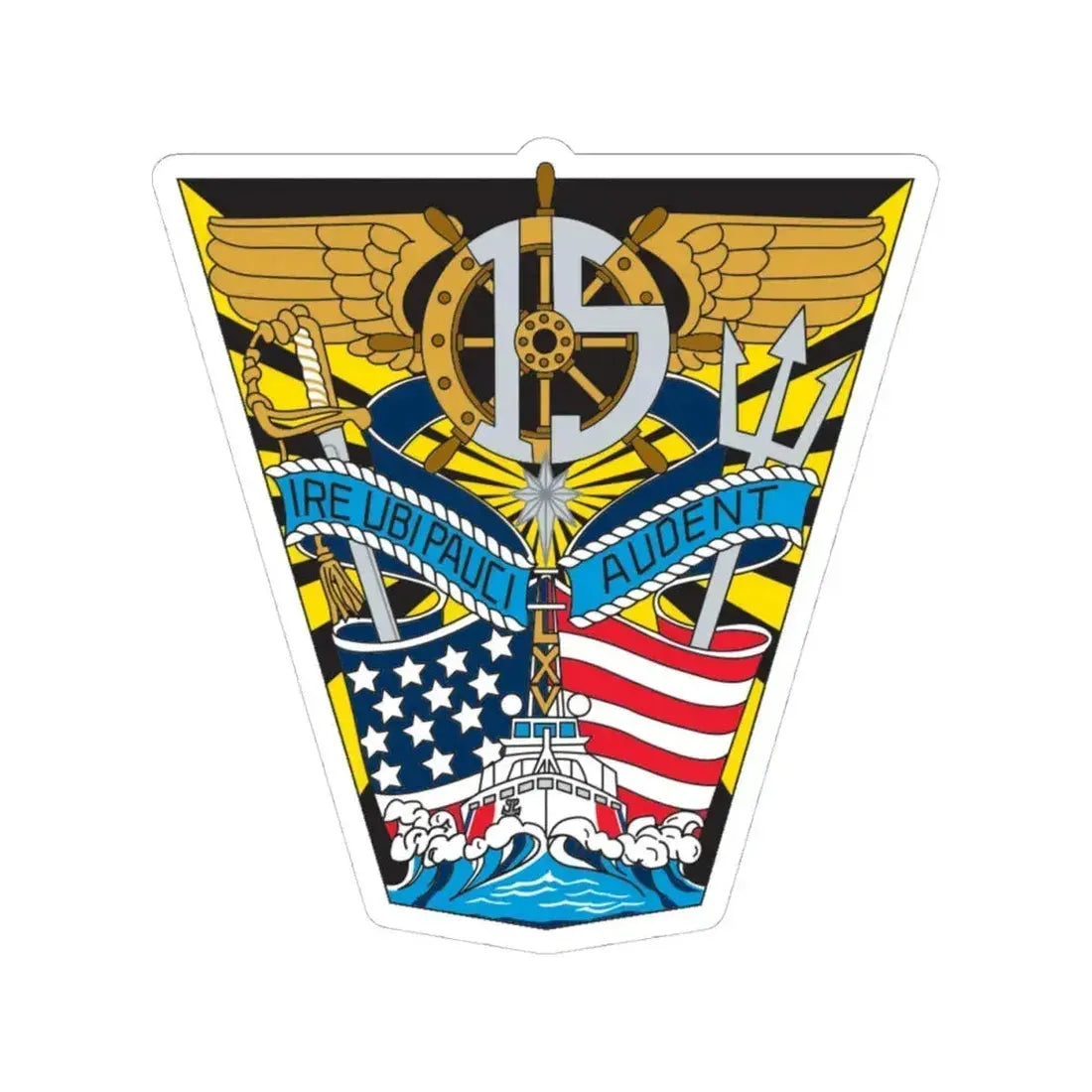 USCG Academy Audet (U.S. Coast Guard) STICKER Vinyl Kiss-Cut Decal 4 Inch White - The Sticker Space