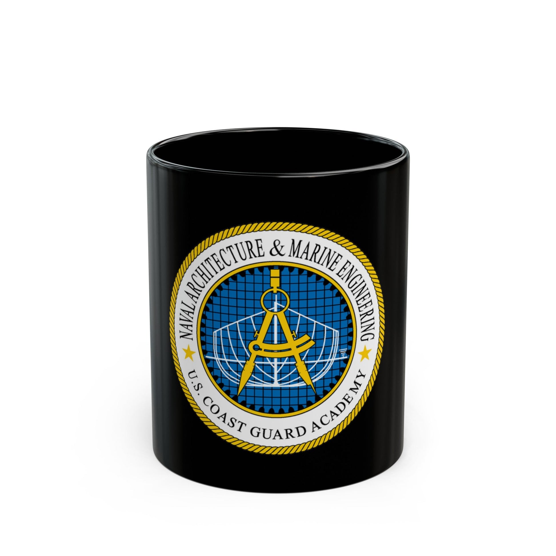 USCG Academy NA&ME (U.S. Coast Guard) Black Coffee Mug-11oz-The Sticker Space