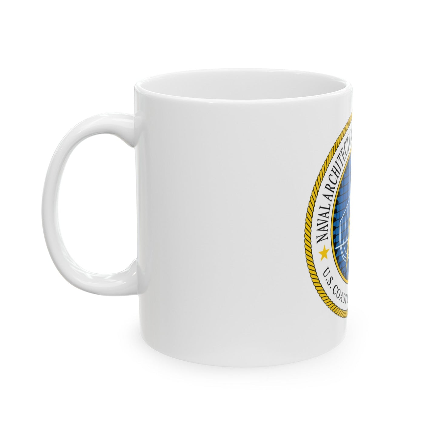 USCG Academy NA&ME (U.S. Coast Guard) White Coffee Mug-The Sticker Space