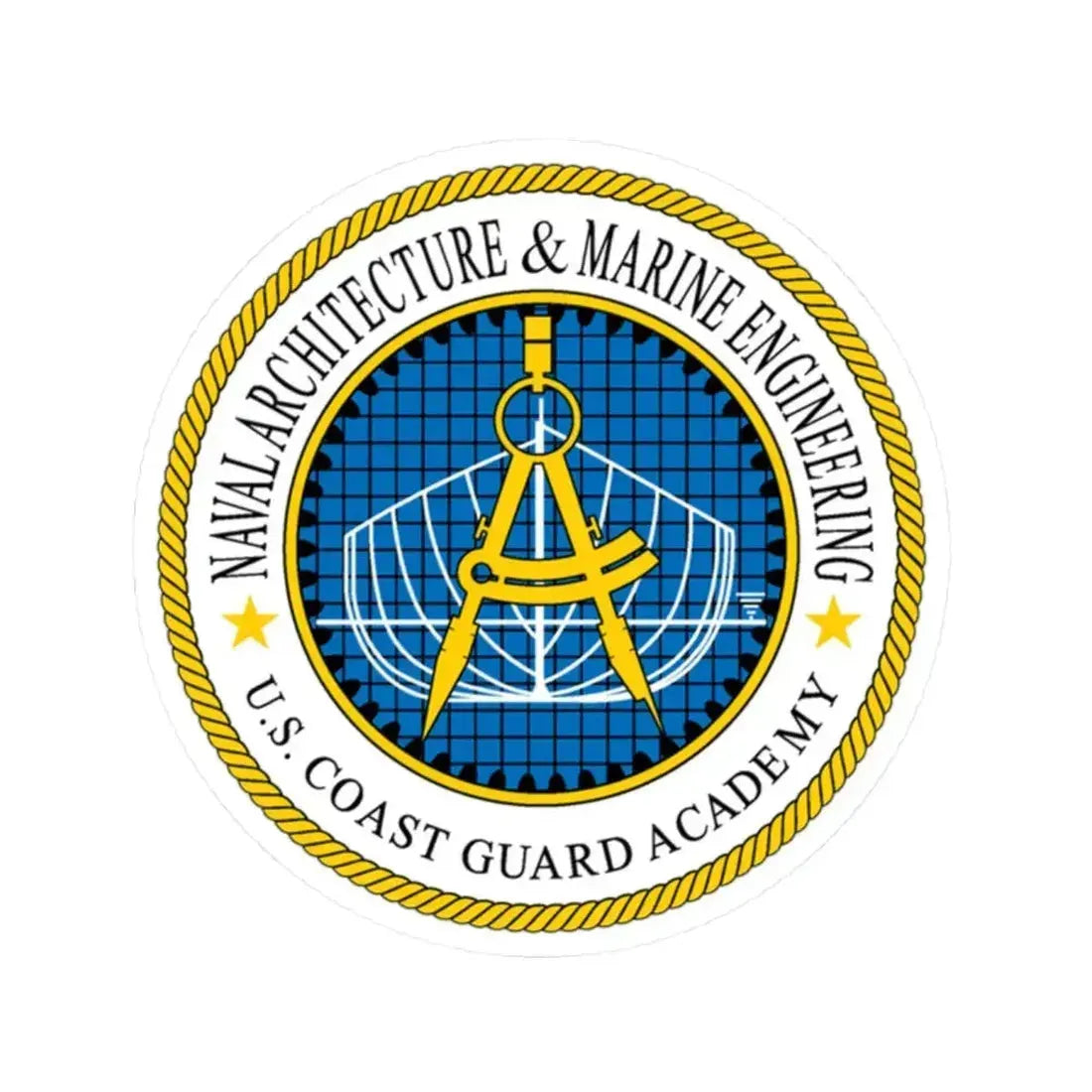 USCG Academy NA&ME (U.S. Coast Guard) STICKER Vinyl Kiss-Cut Decal 2 Inch White - The Sticker Space