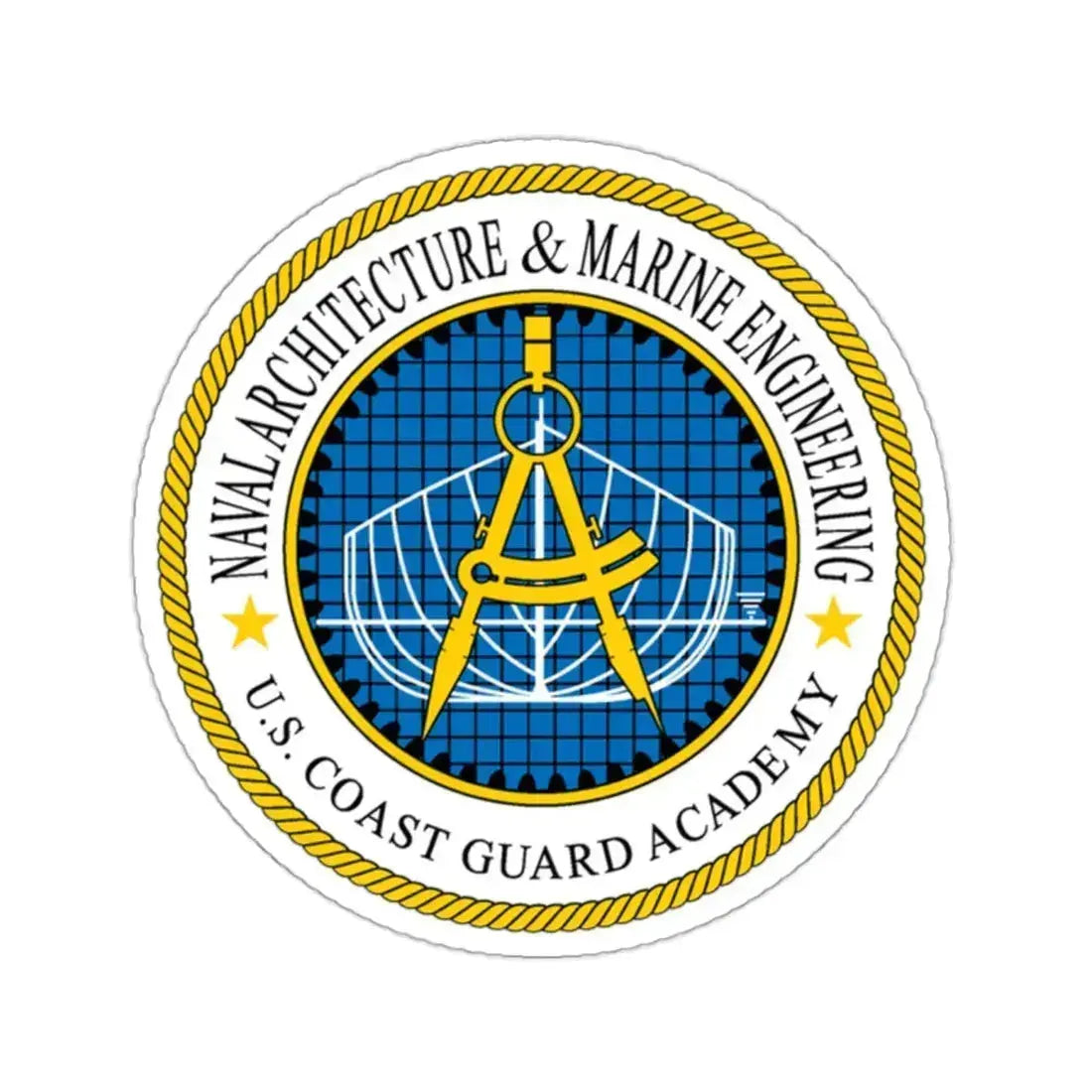 USCG Academy NA&ME (U.S. Coast Guard) STICKER Vinyl Kiss-Cut Decal 2 Inch White - The Sticker Space