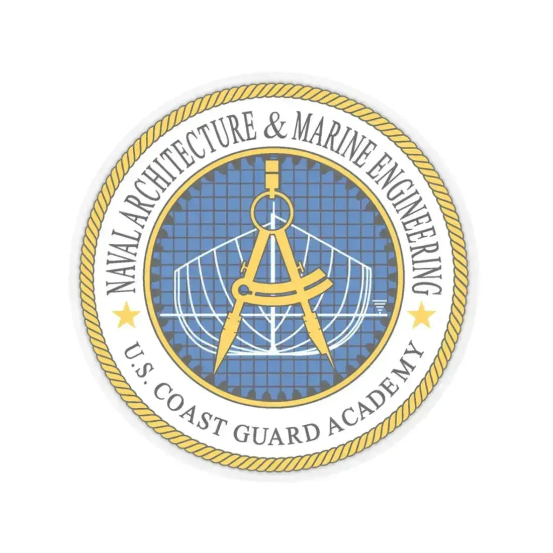 USCG Academy NA&ME (U.S. Coast Guard) STICKER Vinyl Kiss-Cut Decal 3 Inch Transparent - The Sticker Space