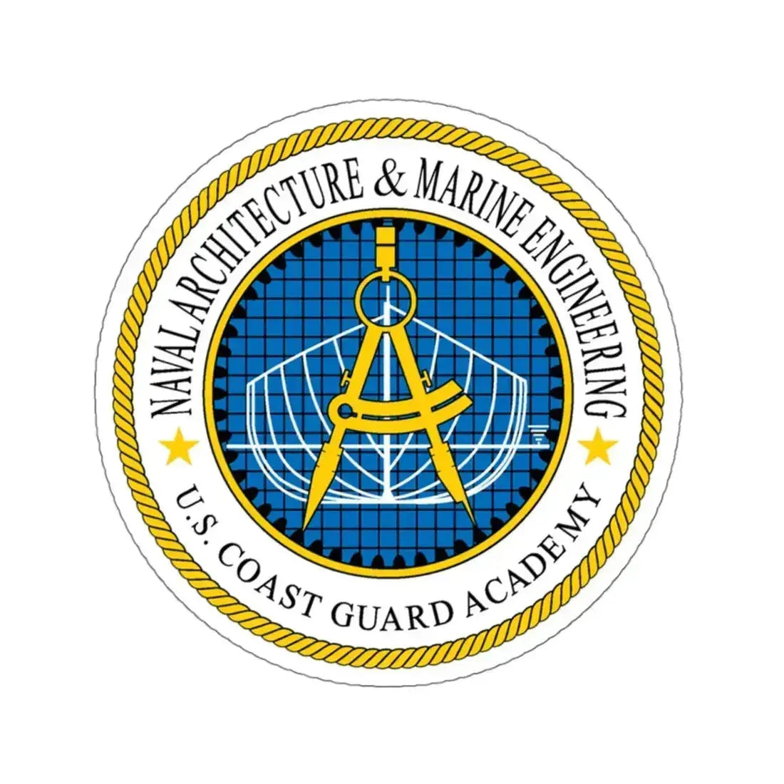 USCG Academy NA&ME (U.S. Coast Guard) STICKER Vinyl Kiss-Cut Decal 4 Inch White - The Sticker Space