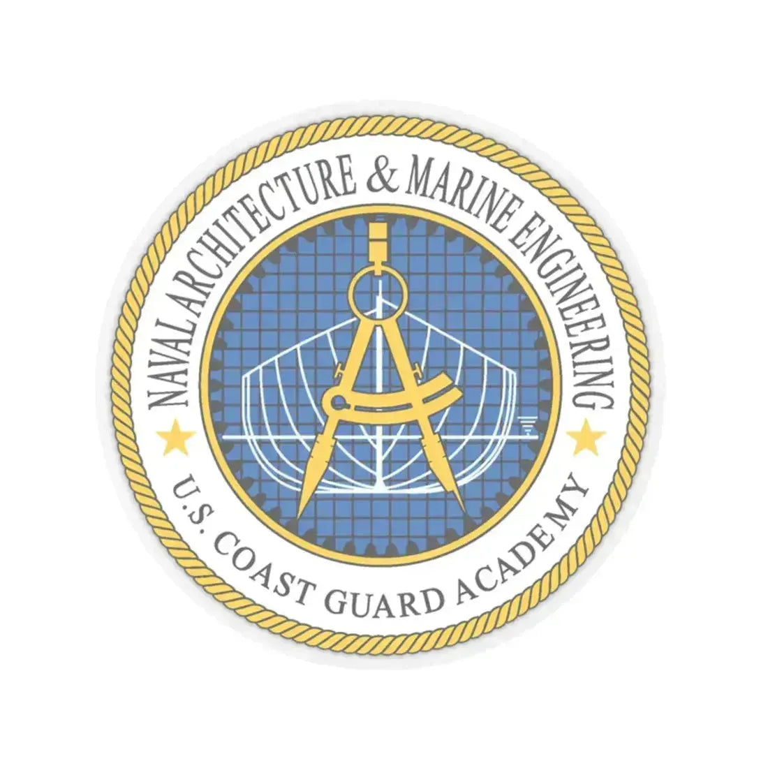 USCG Academy NA&ME (U.S. Coast Guard) STICKER Vinyl Kiss-Cut Decal 6 Inch Transparent - The Sticker Space