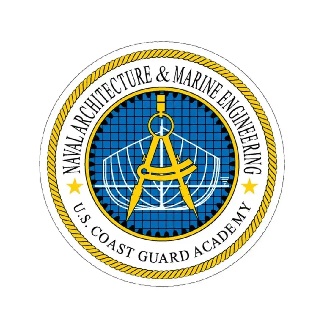 USCG Academy NA&ME (U.S. Coast Guard) STICKER Vinyl Kiss-Cut Decal 6 Inch White - The Sticker Space