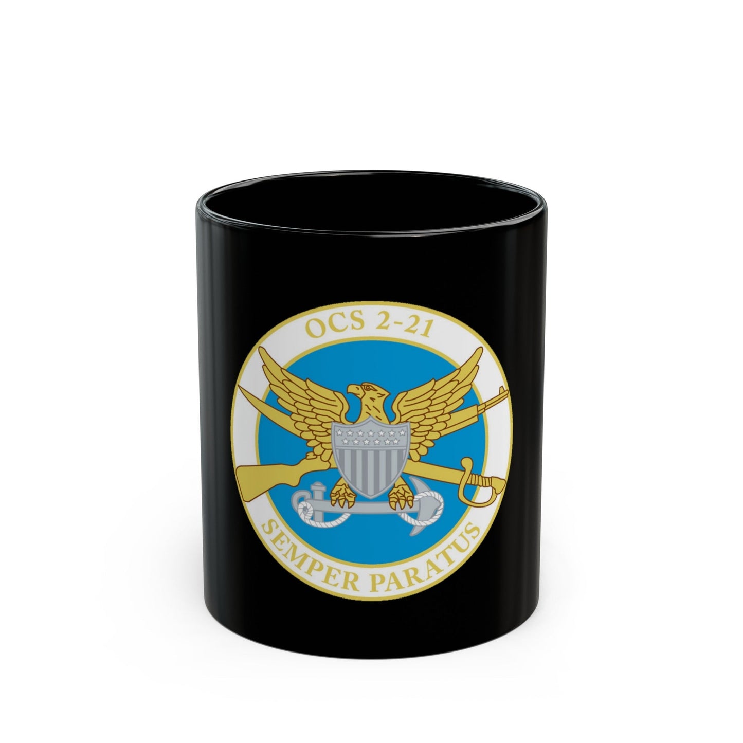 USCG Academy OCS 2 211 (U.S. Coast Guard) Black Coffee Mug-11oz-The Sticker Space