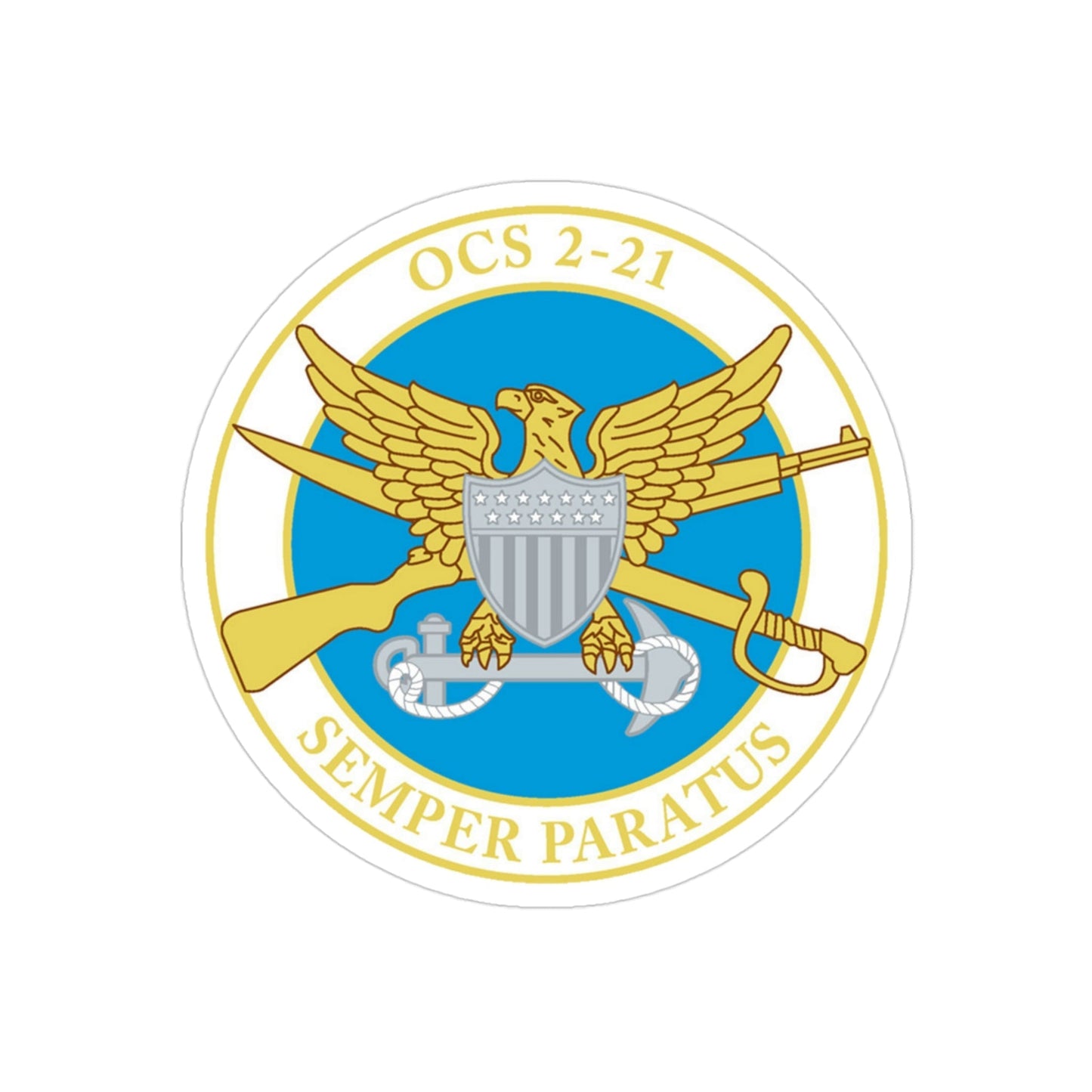 USCG Academy OCS 2 211 (U.S. Coast Guard) Transparent STICKER Die-Cut Vinyl Decal-3 Inch-The Sticker Space