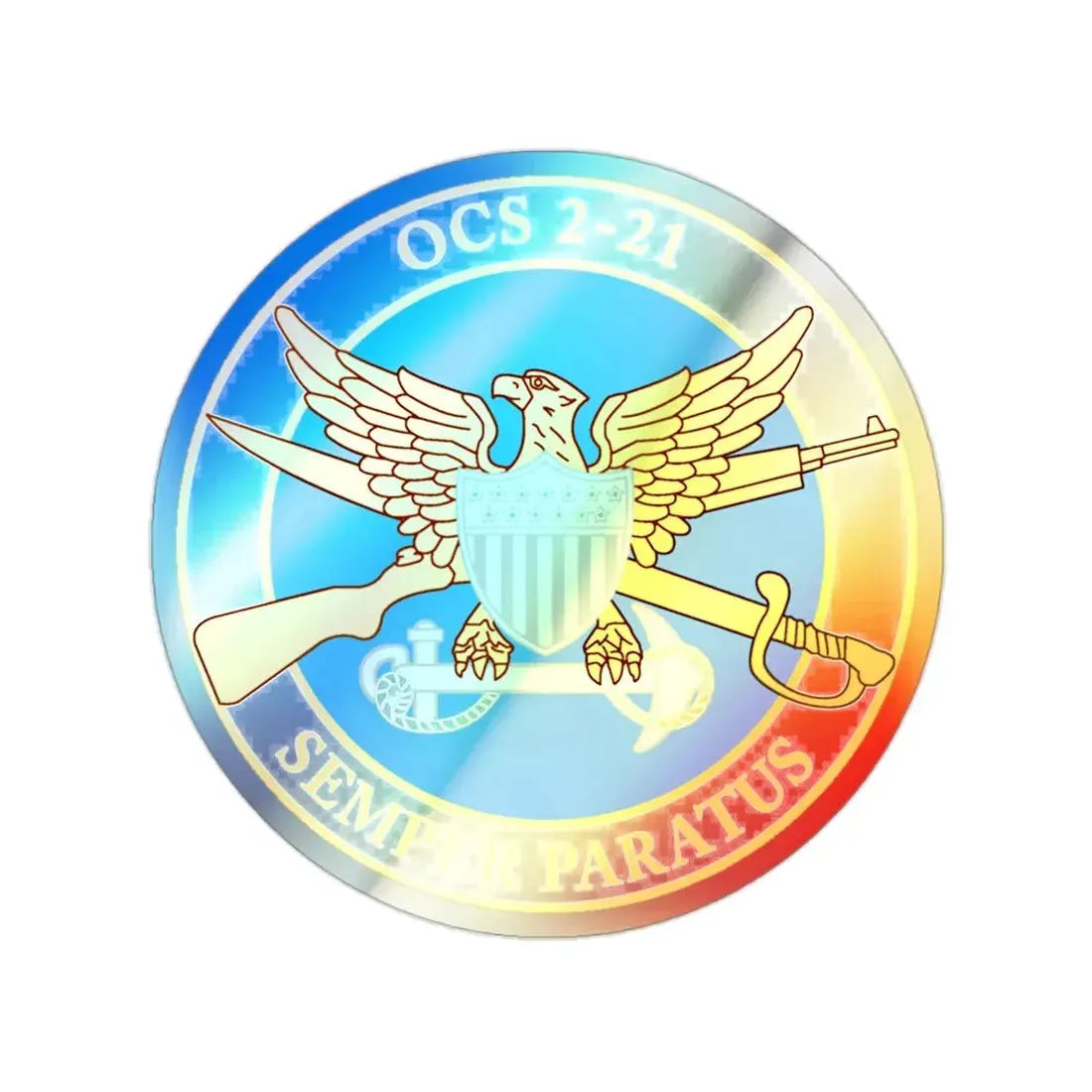 USCG Academy OCS 2 211 (U.S. Coast Guard) Holographic STICKER Die-Cut Vinyl Decal 2 Inch Holographic - The Sticker Space