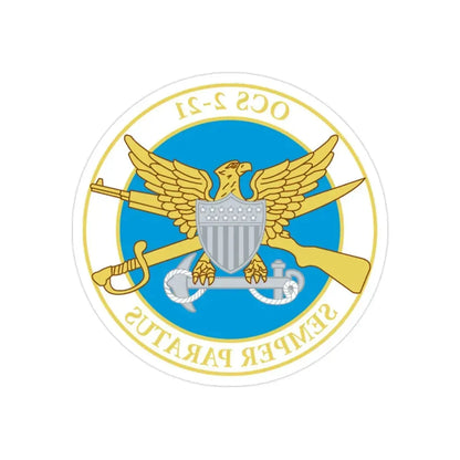 USCG Academy OCS 2 211 (U.S. Coast Guard) REVERSE PRINT Transparent Die-Cut STICKER 2 Inch Die-Cut Transparent - The Sticker Space