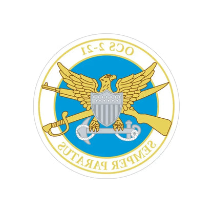 USCG Academy OCS 2 211 (U.S. Coast Guard) REVERSE PRINT Transparent Die-Cut STICKER 5 Inch Die-Cut Transparent - The Sticker Space