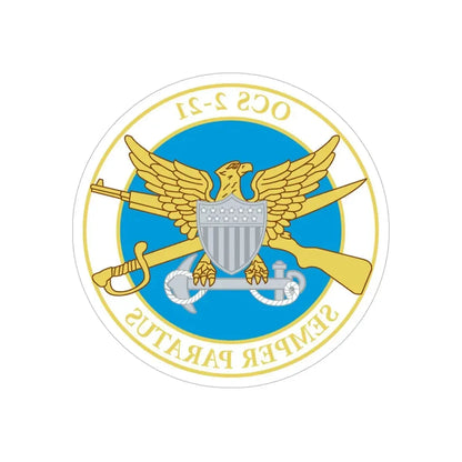 USCG Academy OCS 2 211 (U.S. Coast Guard) REVERSE PRINT Transparent Die-Cut STICKER 6 Inch Die-Cut Transparent - The Sticker Space