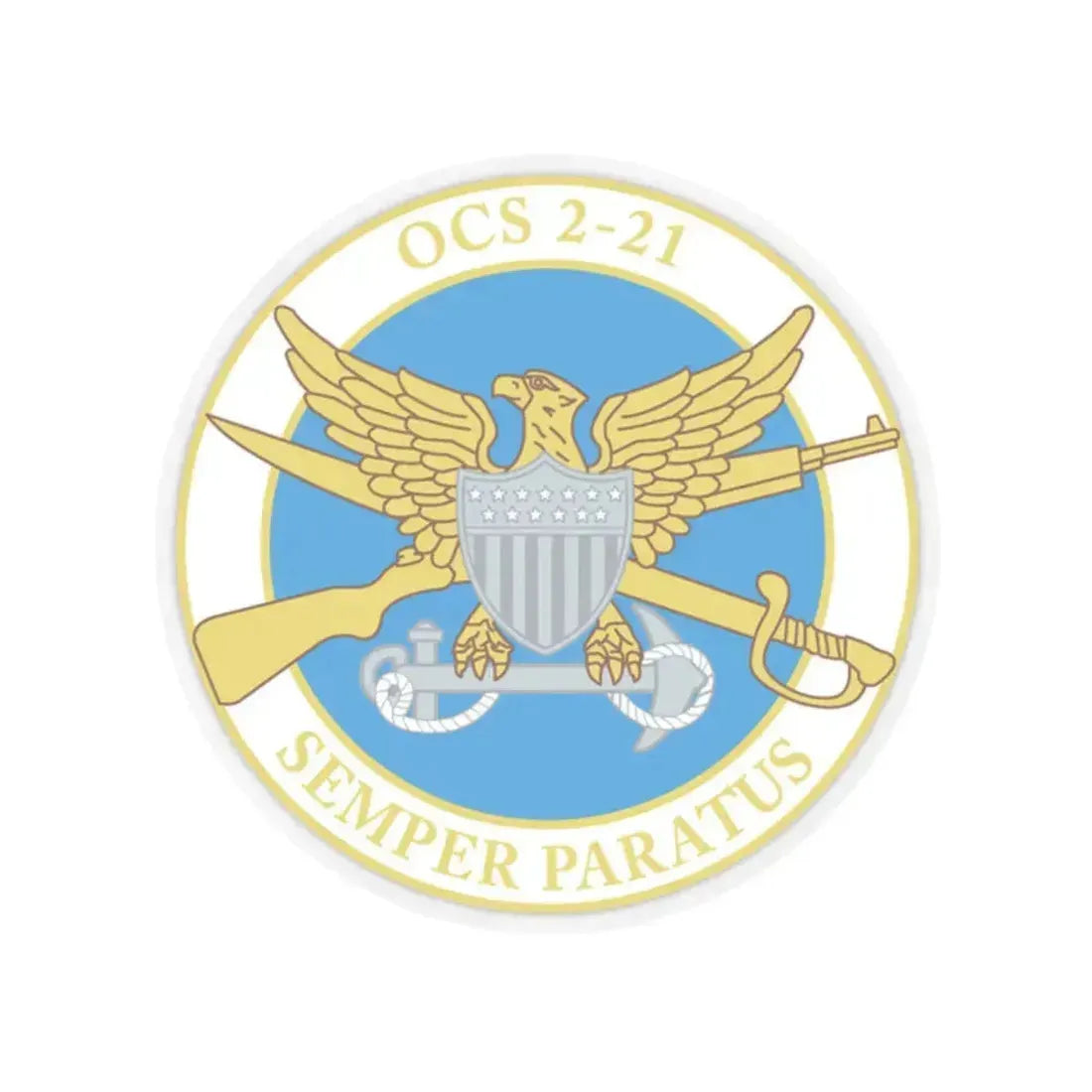 USCG Academy OCS 2 211 (U.S. Coast Guard) STICKER Vinyl Kiss-Cut Decal 2 Inch Transparent - The Sticker Space