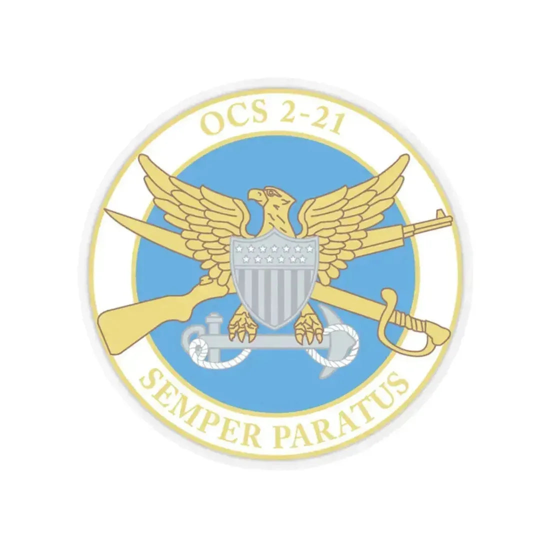 USCG Academy OCS 2 211 (U.S. Coast Guard) STICKER Vinyl Kiss-Cut Decal 3 Inch Transparent - The Sticker Space