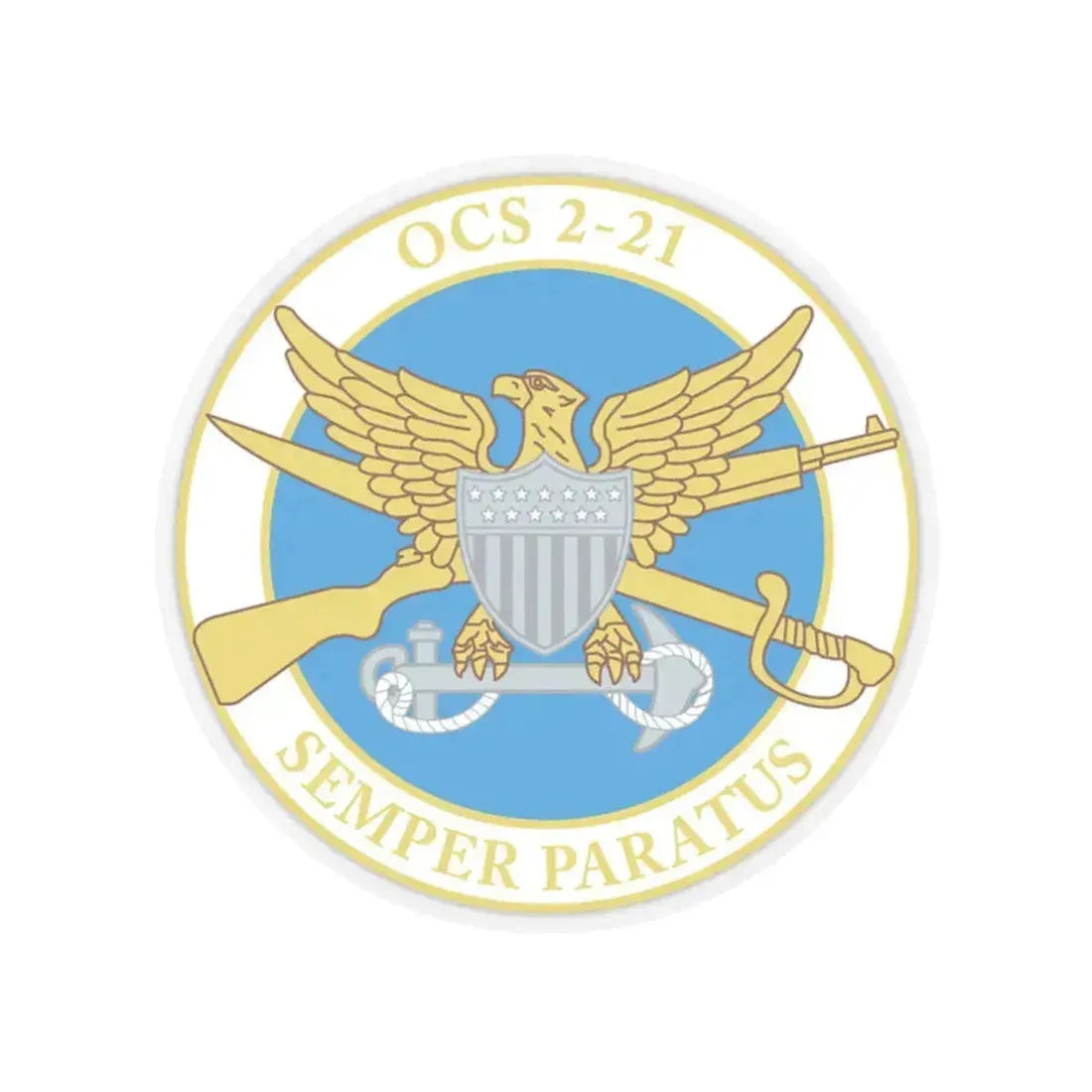 USCG Academy OCS 2 211 (U.S. Coast Guard) STICKER Vinyl Kiss-Cut Decal 4 Inch Transparent - The Sticker Space