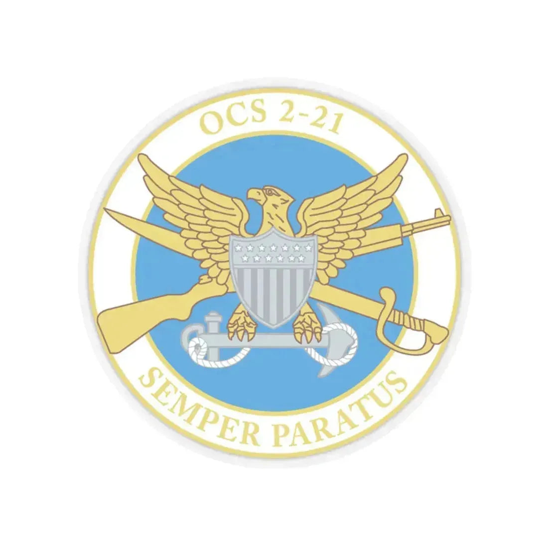 USCG Academy OCS 2 211 (U.S. Coast Guard) STICKER Vinyl Kiss-Cut Decal 4 Inch Transparent - The Sticker Space