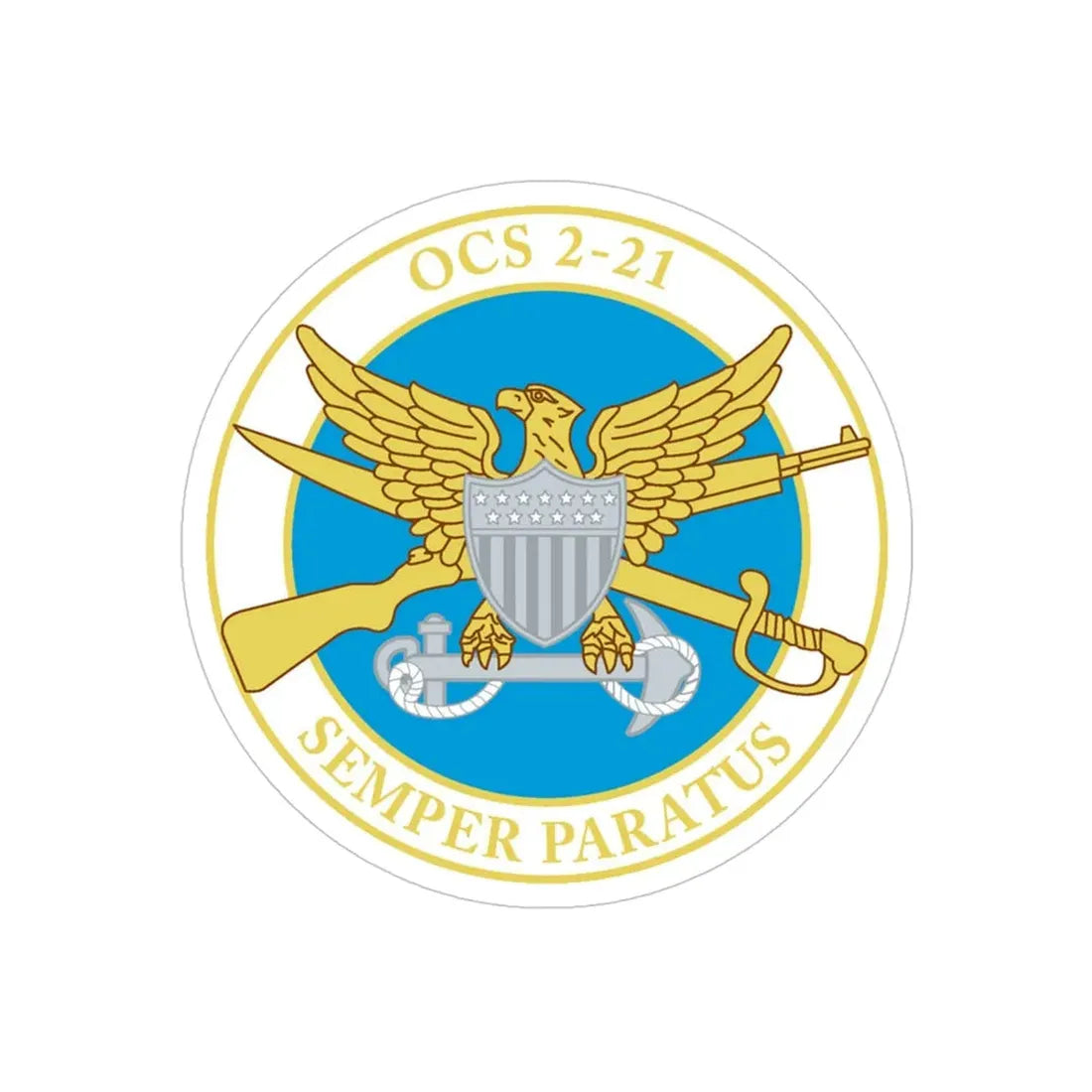 USCG Academy OCS 2 211 (U.S. Coast Guard) Transparent STICKER Die-Cut Vinyl Decal 4 Inch - The Sticker Space