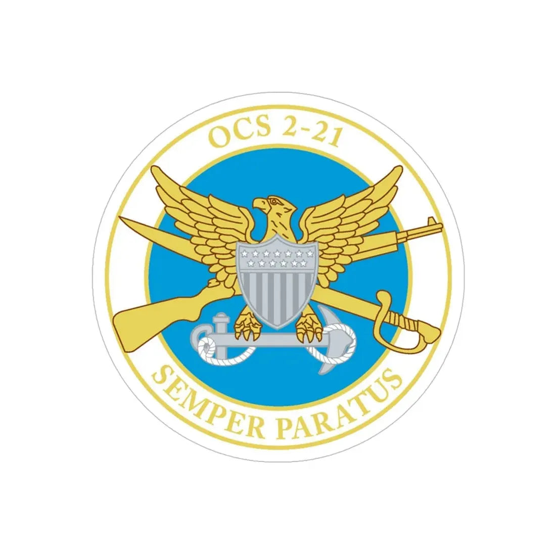 USCG Academy OCS 2 211 (U.S. Coast Guard) Transparent STICKER Die-Cut Vinyl Decal 5 Inch - The Sticker Space