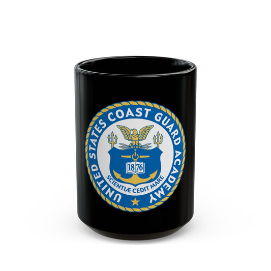 USCG Academy (U.S. Coast Guard) Black Coffee Mug-15oz-The Sticker Space