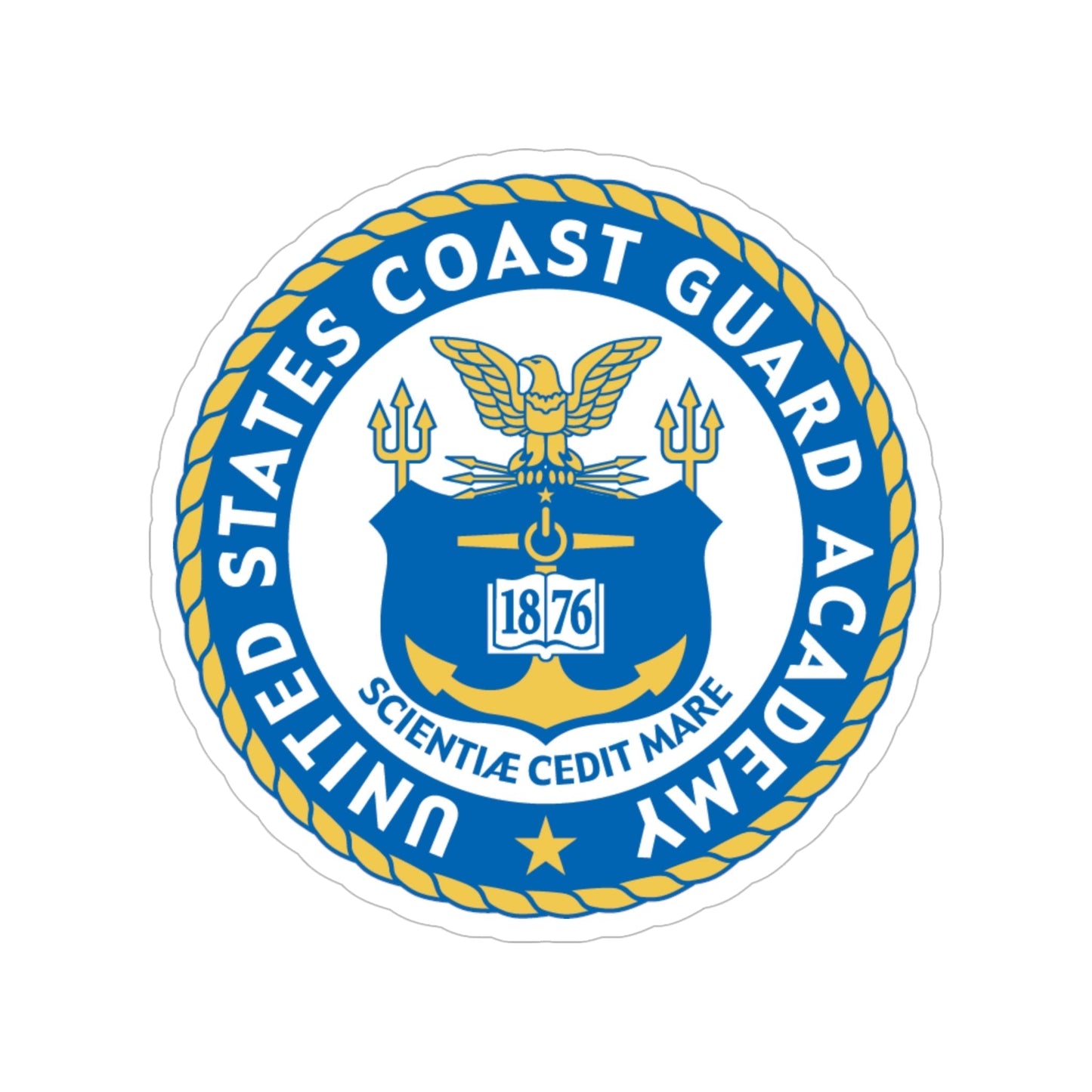 USCG Academy (U.S. Coast Guard) Transparent STICKER Die-Cut Vinyl Decal-6 Inch-The Sticker Space