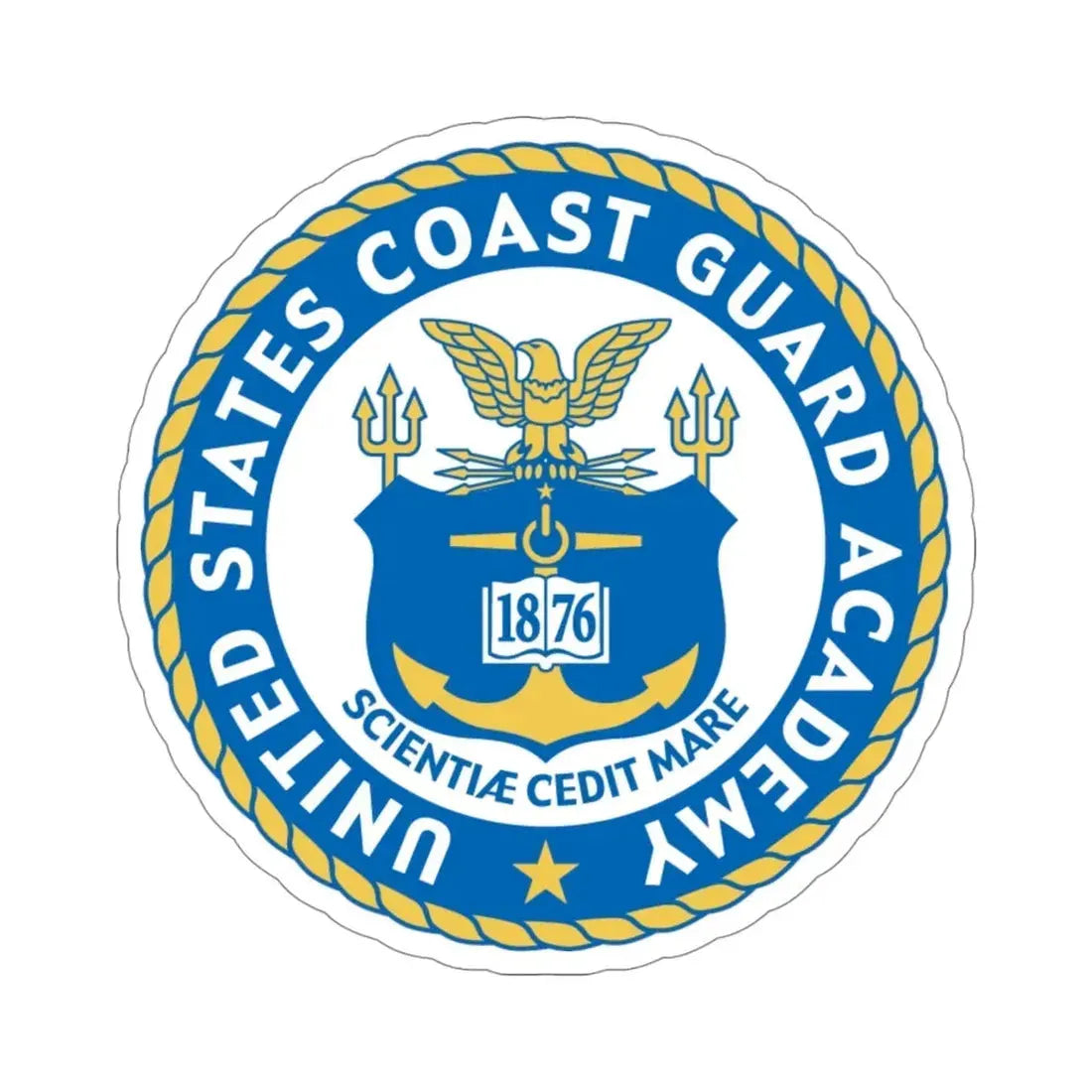 USCG Academy (U.S. Coast Guard) STICKER Vinyl Die-Cut Decal 4 Inch - The Sticker Space