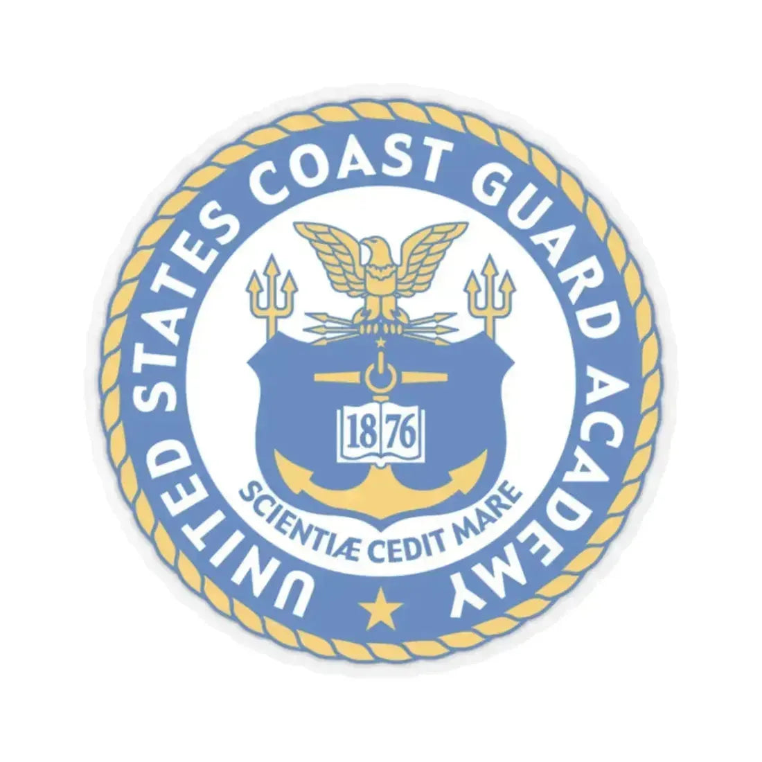 USCG Academy (U.S. Coast Guard) STICKER Vinyl Kiss-Cut Decal 2 Inch Transparent - The Sticker Space