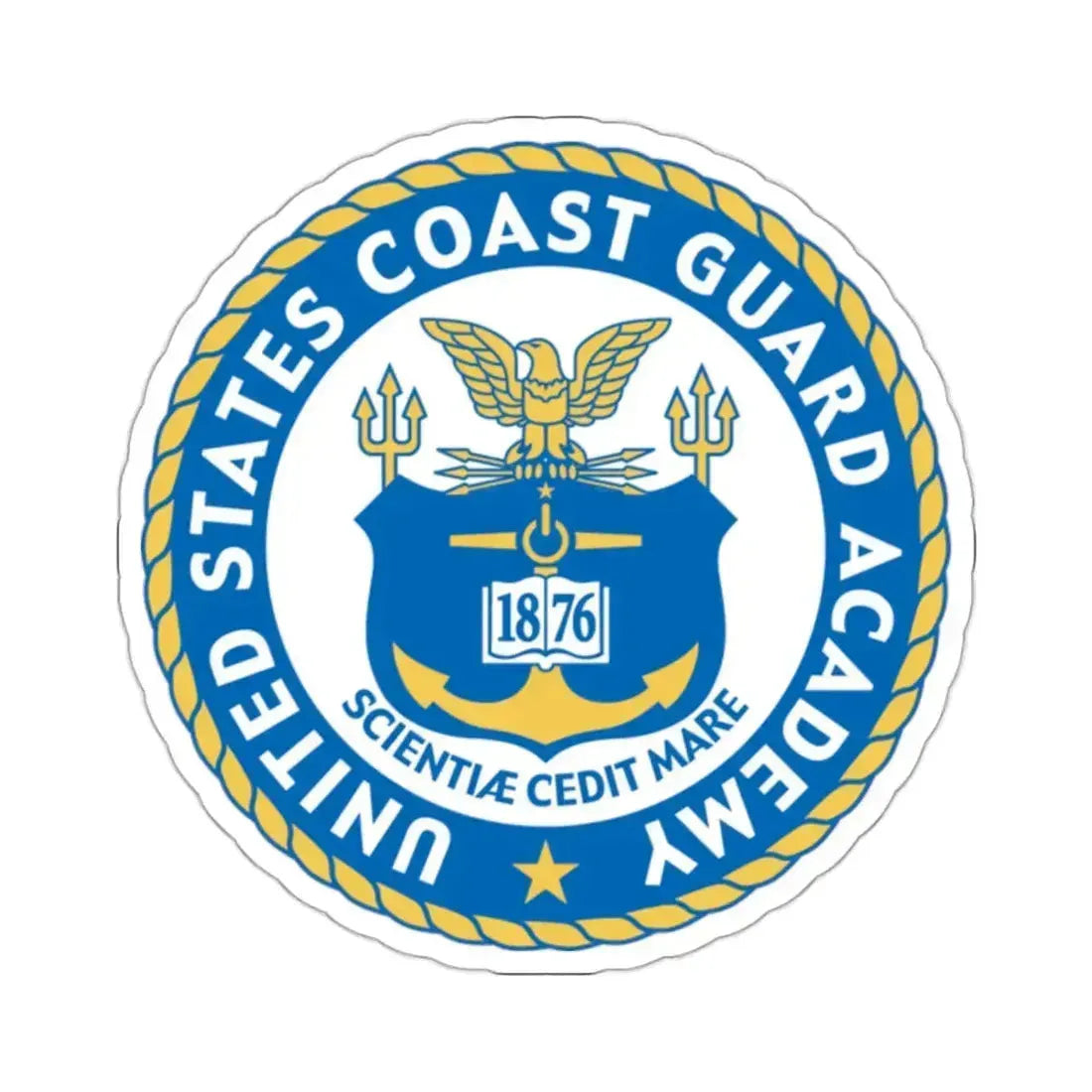 USCG Academy (U.S. Coast Guard) STICKER Vinyl Kiss-Cut Decal 2 Inch White - The Sticker Space