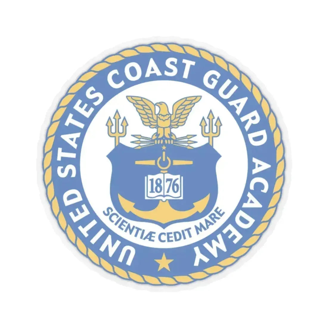 USCG Academy (U.S. Coast Guard) STICKER Vinyl Kiss-Cut Decal 3 Inch Transparent - The Sticker Space