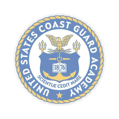 USCG Academy (U.S. Coast Guard) STICKER Vinyl Kiss-Cut Decal 3 Inch Transparent - The Sticker Space