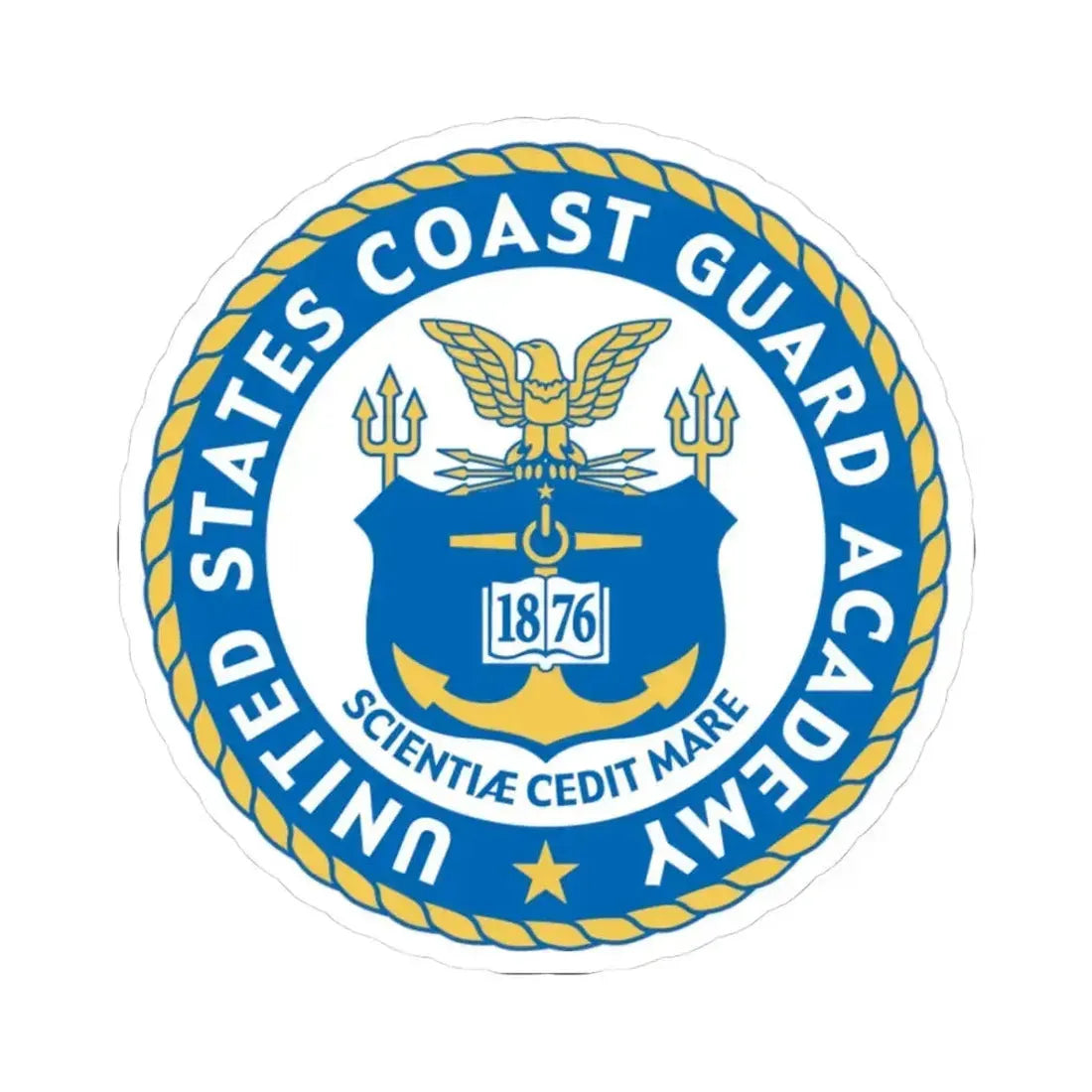 USCG Academy (U.S. Coast Guard) STICKER Vinyl Kiss-Cut Decal 3 Inch White - The Sticker Space