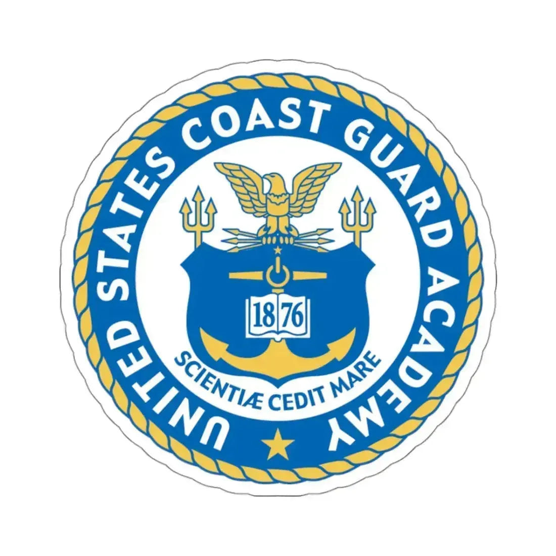 USCG Academy (U.S. Coast Guard) STICKER Vinyl Kiss-Cut Decal 3 Inch White - The Sticker Space