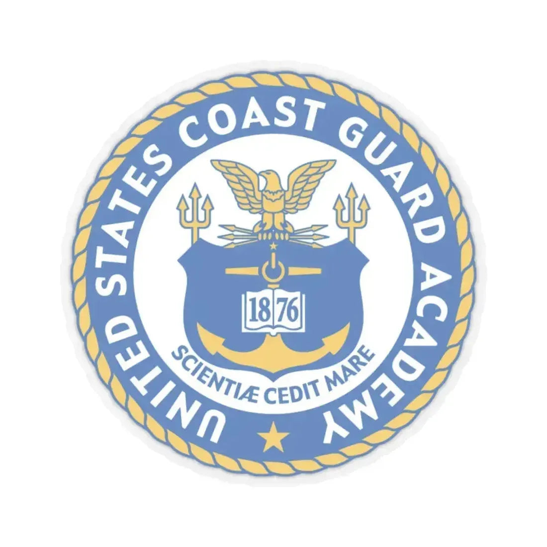 USCG Academy (U.S. Coast Guard) STICKER Vinyl Kiss-Cut Decal 4 Inch Transparent - The Sticker Space
