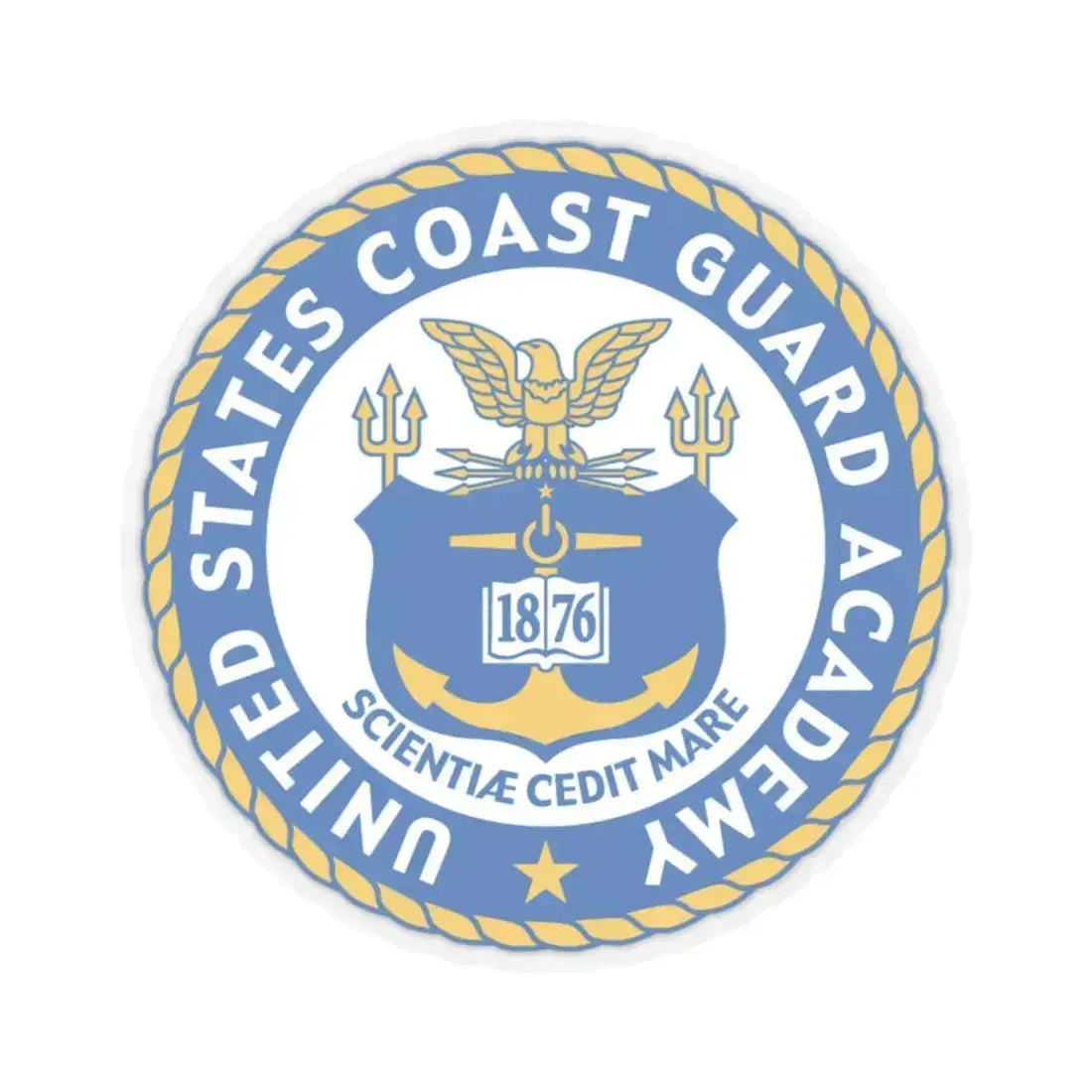 USCG Academy (U.S. Coast Guard) STICKER Vinyl Kiss-Cut Decal 4 Inch Transparent - The Sticker Space
