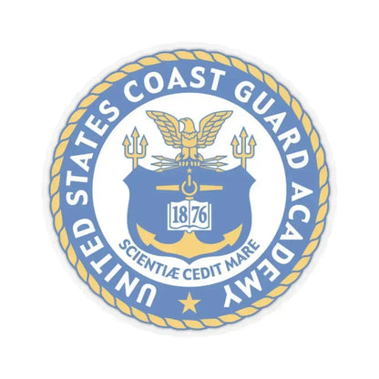 USCG Academy (U.S. Coast Guard) STICKER Vinyl Kiss-Cut Decal 4 Inch Transparent - The Sticker Space
