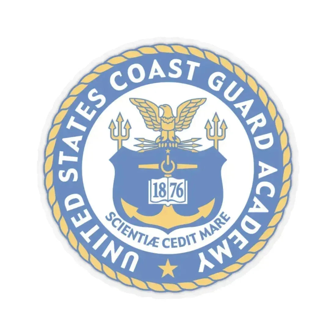 USCG Academy (U.S. Coast Guard) STICKER Vinyl Kiss-Cut Decal 6 Inch Transparent - The Sticker Space