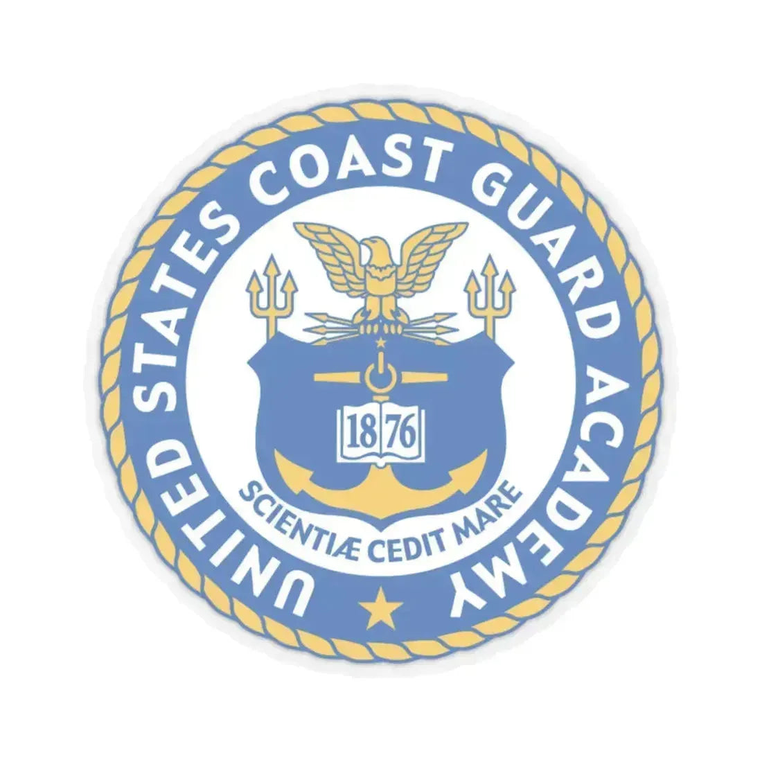 USCG Academy (U.S. Coast Guard) STICKER Vinyl Kiss-Cut Decal 6 Inch Transparent - The Sticker Space