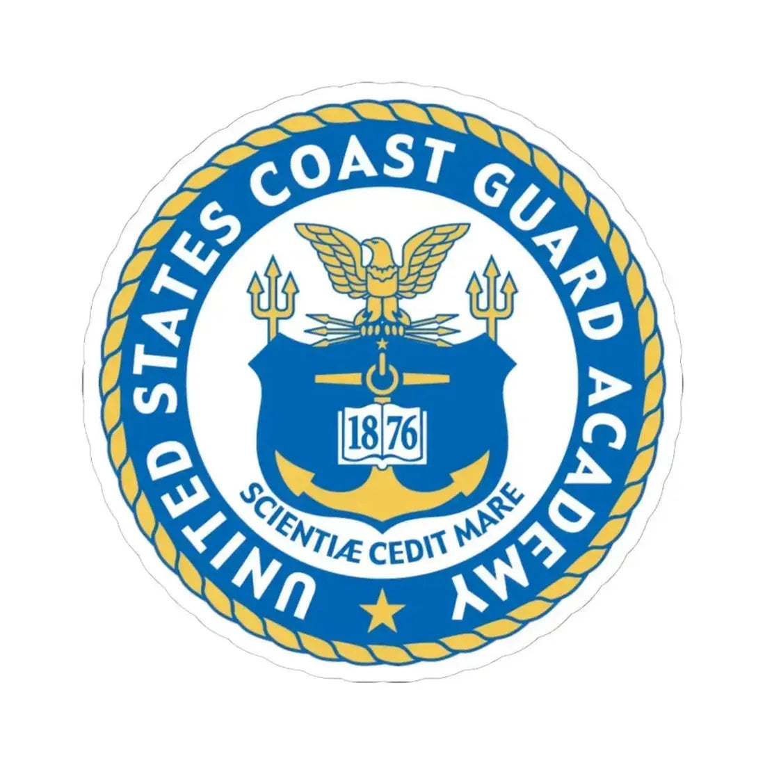 USCG Academy (U.S. Coast Guard) STICKER Vinyl Kiss-Cut Decal 6 Inch White - The Sticker Space