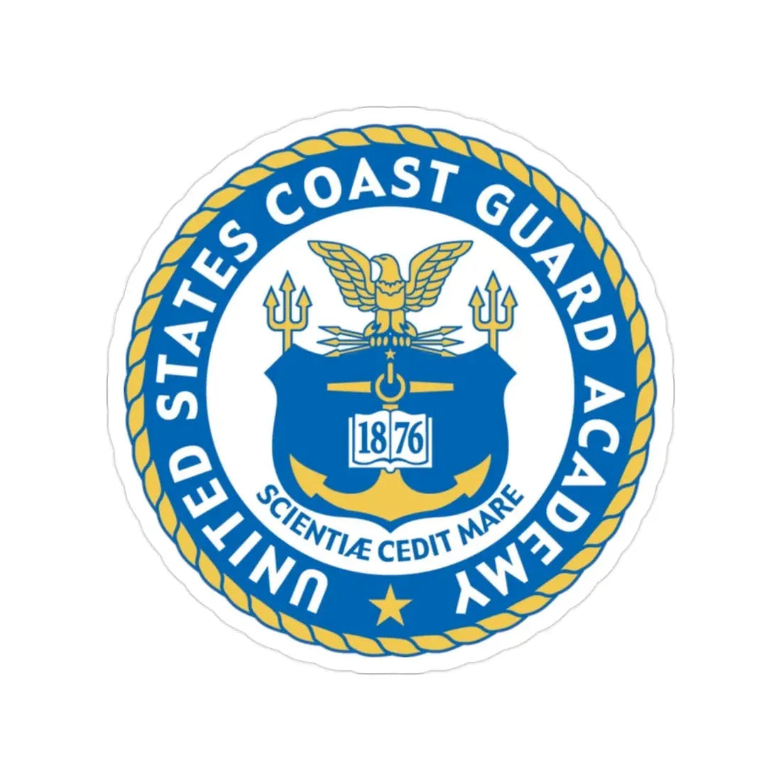 USCG Academy (U.S. Coast Guard) Transparent STICKER Die-Cut Vinyl Decal 2 Inch - The Sticker Space