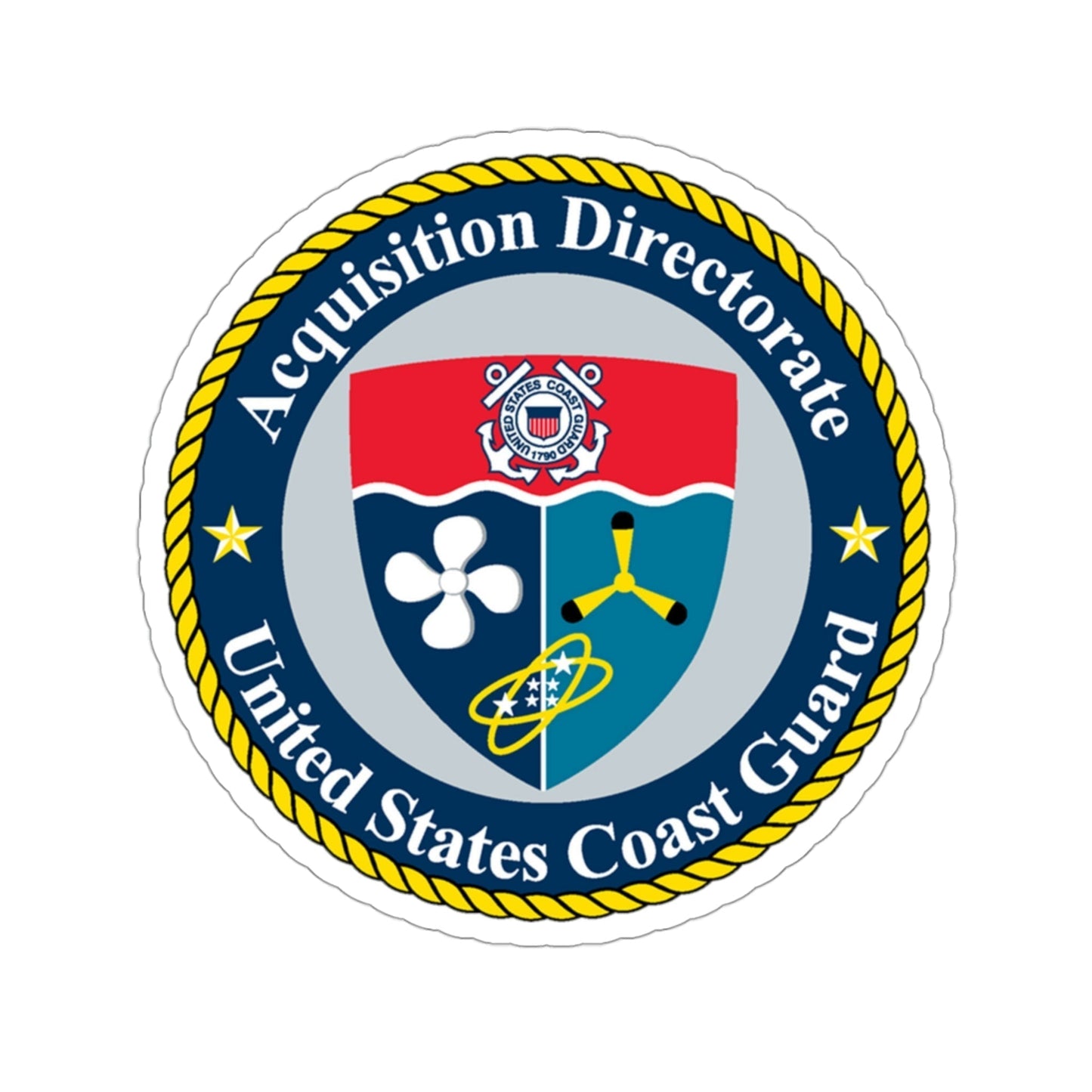 USCG Acquisition Directorate (U.S. Coast Guard) STICKER Vinyl Die-Cut Decal-3 Inch-The Sticker Space