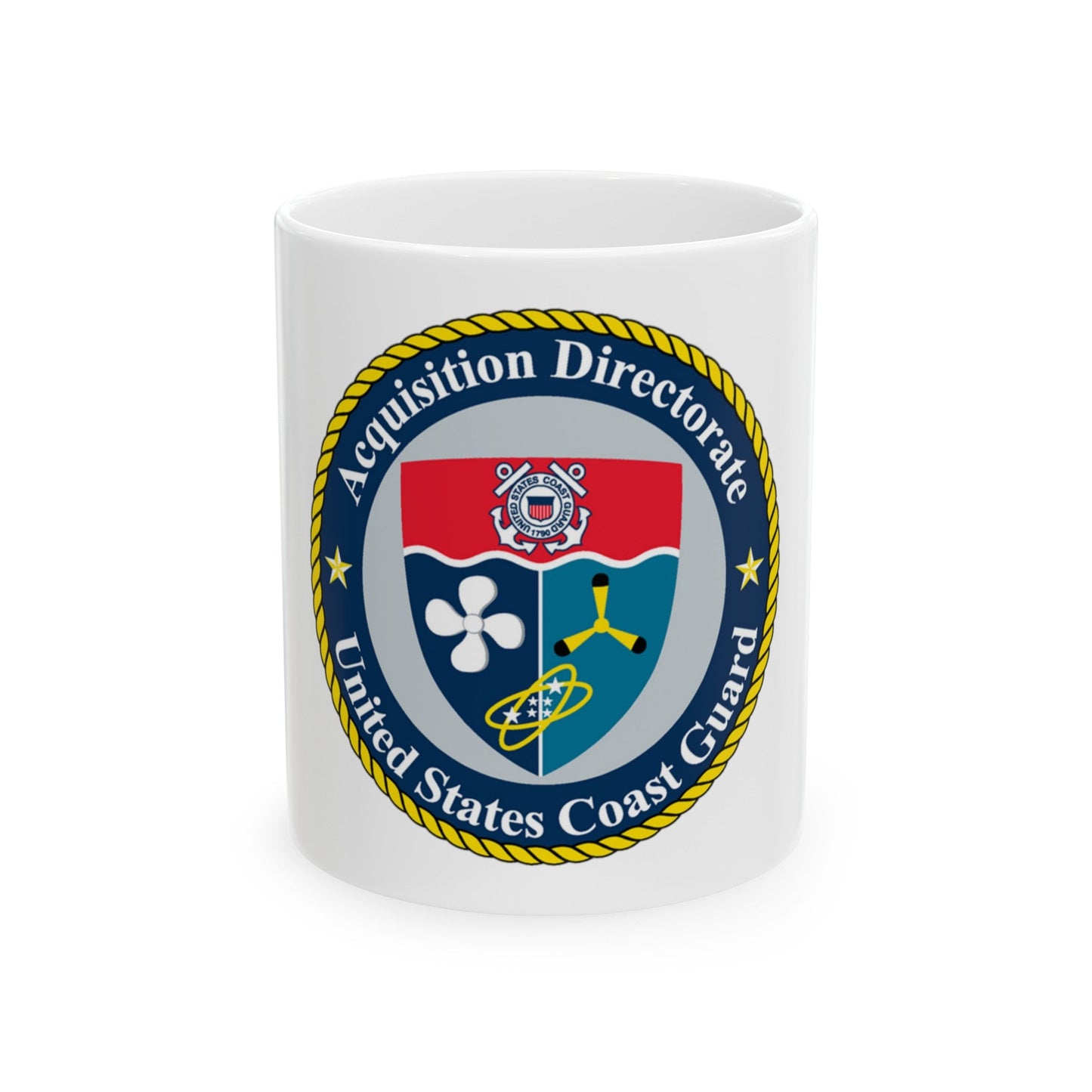 USCG Acquisition Directorate (U.S. Coast Guard) White Coffee Mug-11oz-The Sticker Space