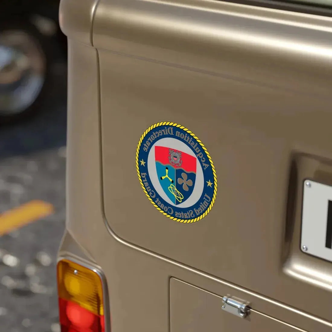 USCG Acquisition Directorate (U.S. Coast Guard) REVERSE PRINT Transparent Die-Cut STICKER - The Sticker Space