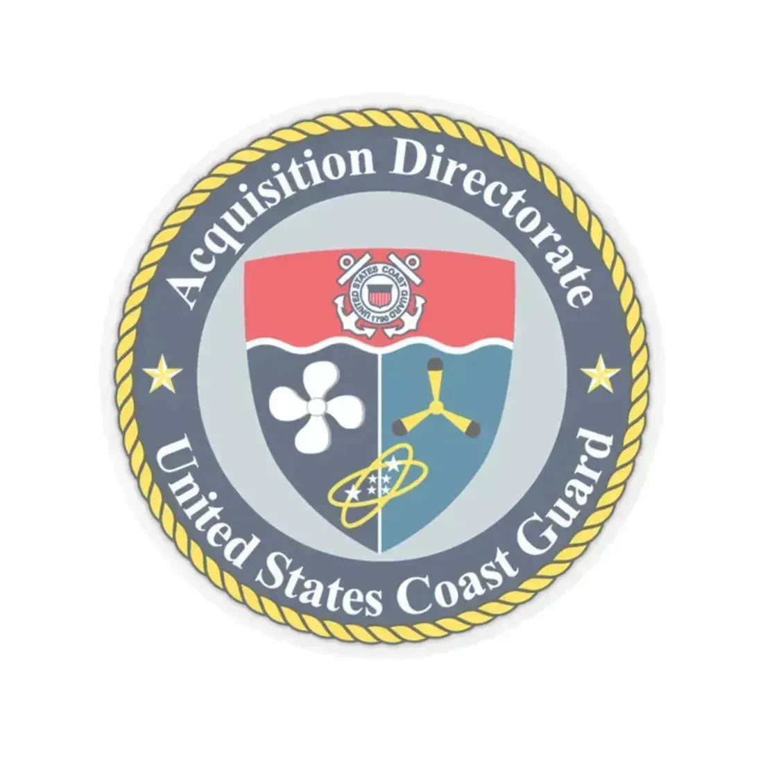 USCG Acquisition Directorate (U.S. Coast Guard) STICKER Vinyl Kiss-Cut Decal 2 Inch Transparent - The Sticker Space