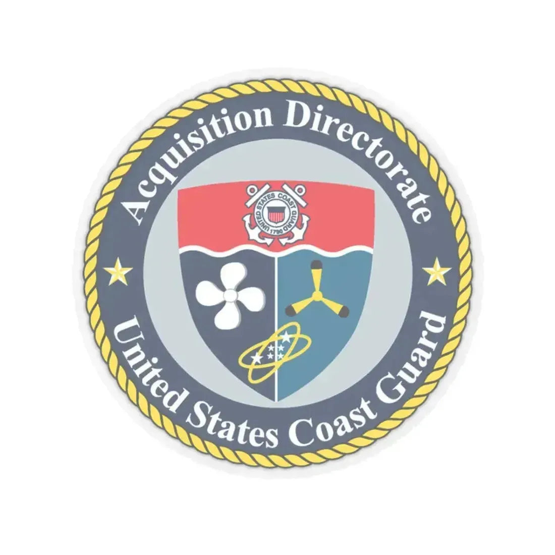 USCG Acquisition Directorate (U.S. Coast Guard) STICKER Vinyl Kiss-Cut Decal 3 Inch Transparent - The Sticker Space