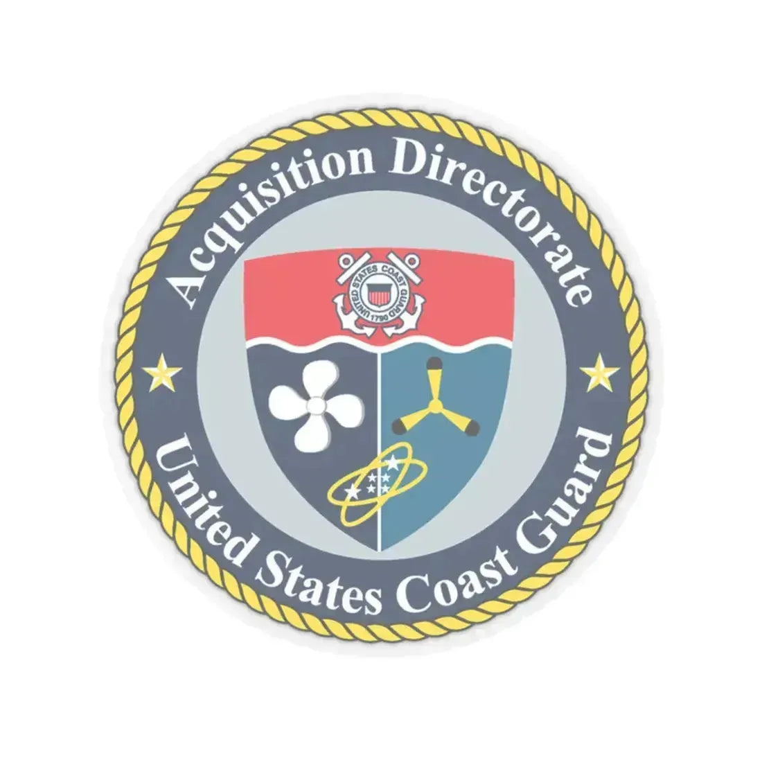 USCG Acquisition Directorate (U.S. Coast Guard) STICKER Vinyl Kiss-Cut Decal 3 Inch Transparent - The Sticker Space