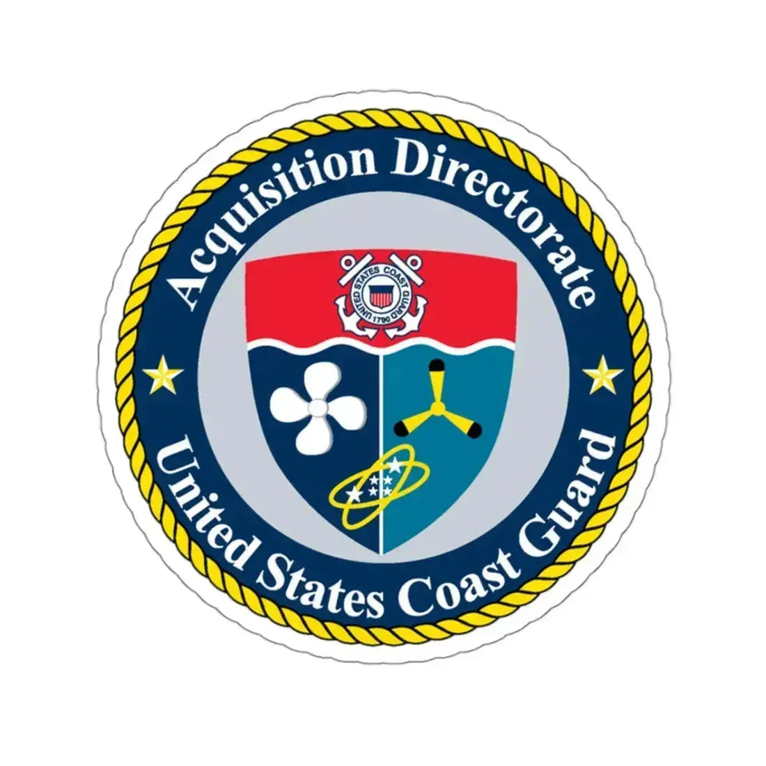 USCG Acquisition Directorate (U.S. Coast Guard) STICKER Vinyl Kiss-Cut Decal 3 Inch White - The Sticker Space