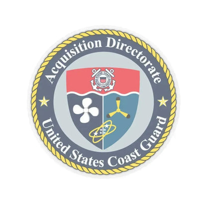 USCG Acquisition Directorate (U.S. Coast Guard) STICKER Vinyl Kiss-Cut Decal 4 Inch Transparent - The Sticker Space