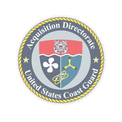 USCG Acquisition Directorate (U.S. Coast Guard) STICKER Vinyl Kiss-Cut Decal 4 Inch Transparent - The Sticker Space