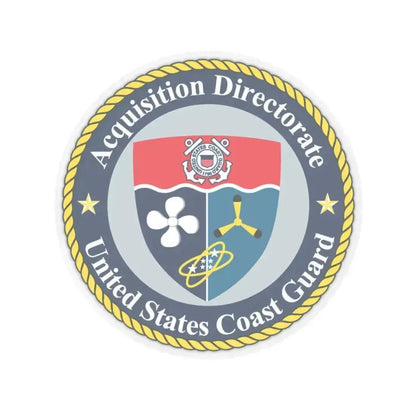 USCG Acquisition Directorate (U.S. Coast Guard) STICKER Vinyl Kiss-Cut Decal 6 Inch Transparent - The Sticker Space