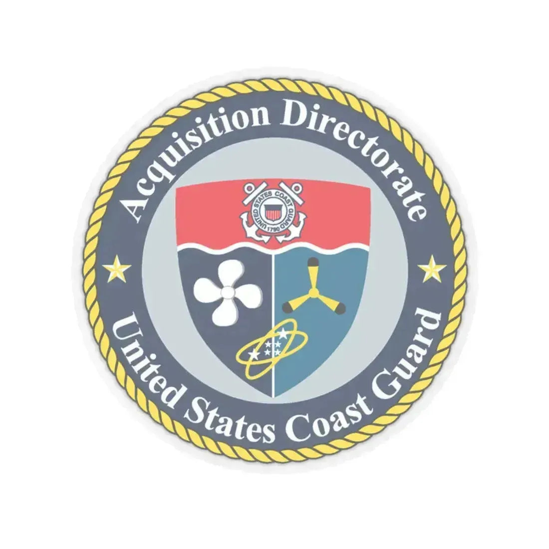 USCG Acquisition Directorate (U.S. Coast Guard) STICKER Vinyl Kiss-Cut Decal 6 Inch Transparent - The Sticker Space